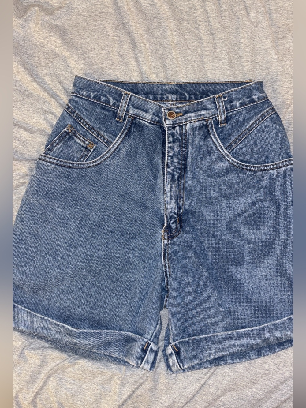 Classic High-Rise Bill Blass Denim Shorts